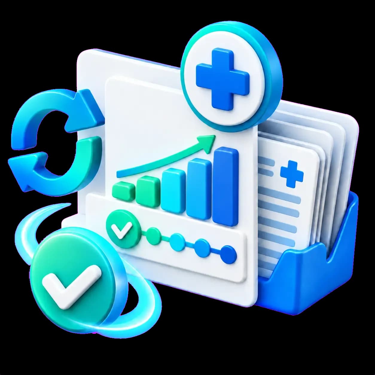 CodeCure AI accounts receivable management services showing medical claims, aging analysis, payment follow-up, and improved collections.